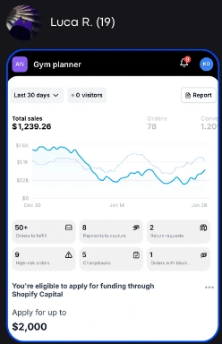 Student result 2: store sales dashboard